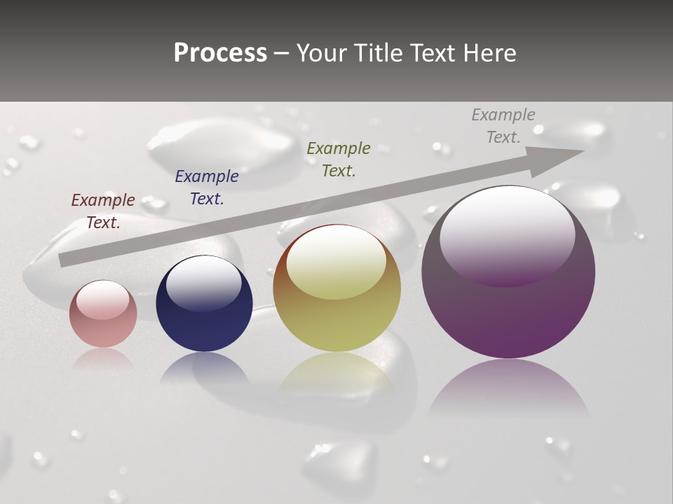 A Group Of Drops Of Water On A Surface PowerPoint Template