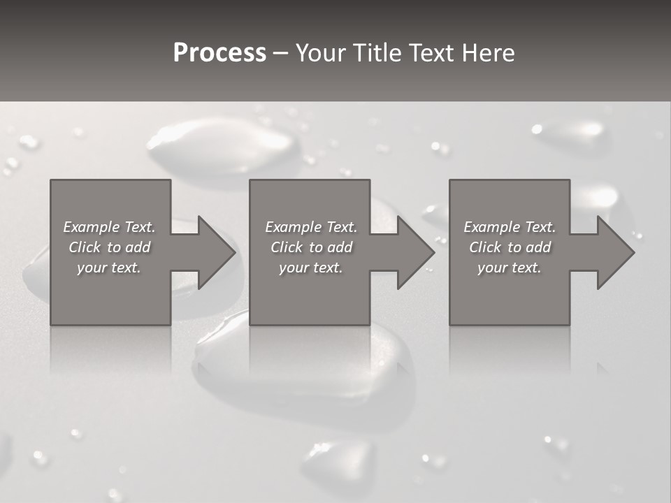 A Group Of Drops Of Water On A Surface PowerPoint Template