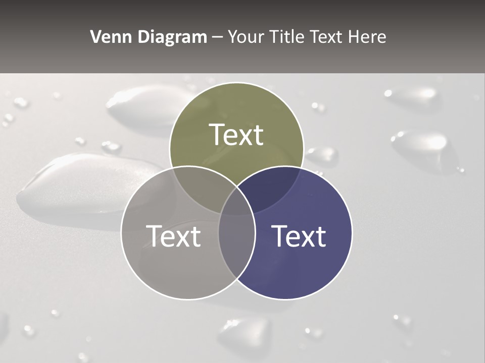A Group Of Drops Of Water On A Surface PowerPoint Template