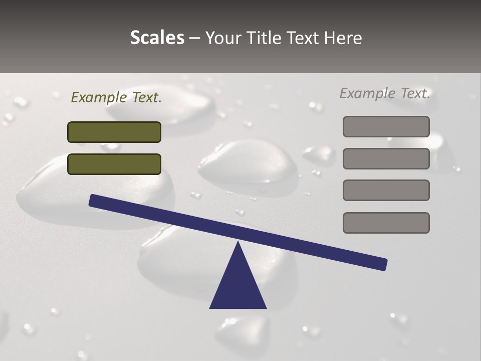 A Group Of Drops Of Water On A Surface PowerPoint Template