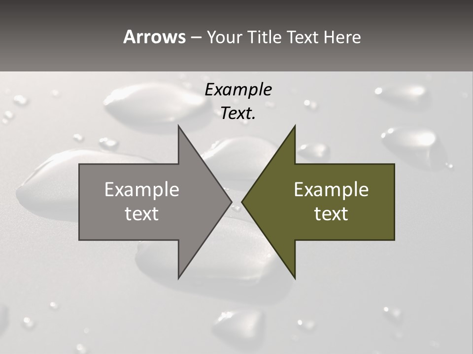 A Group Of Drops Of Water On A Surface PowerPoint Template