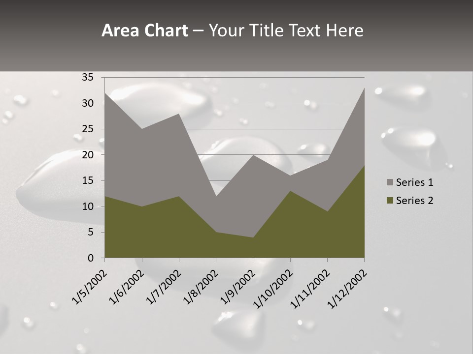A Group Of Drops Of Water On A Surface PowerPoint Template