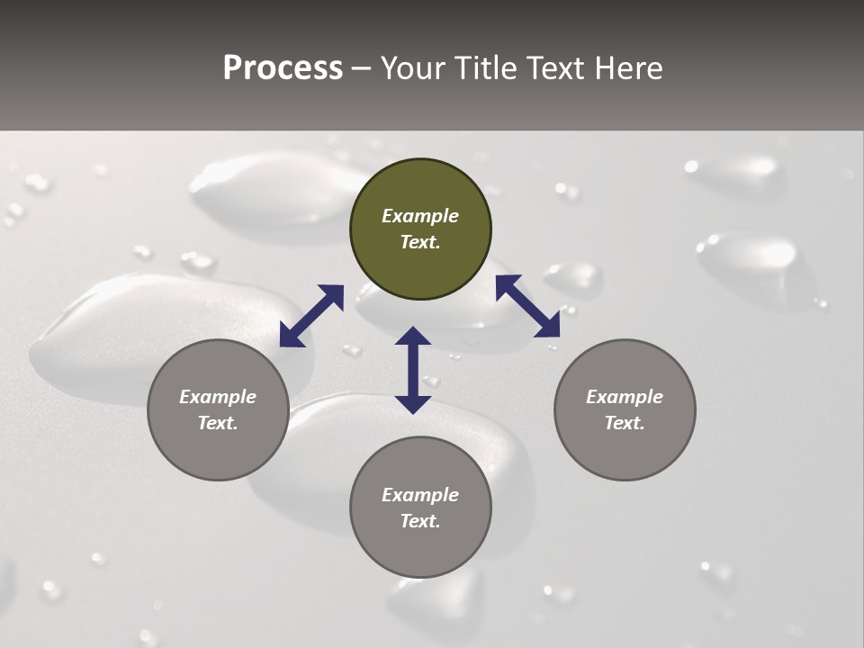 A Group Of Drops Of Water On A Surface PowerPoint Template