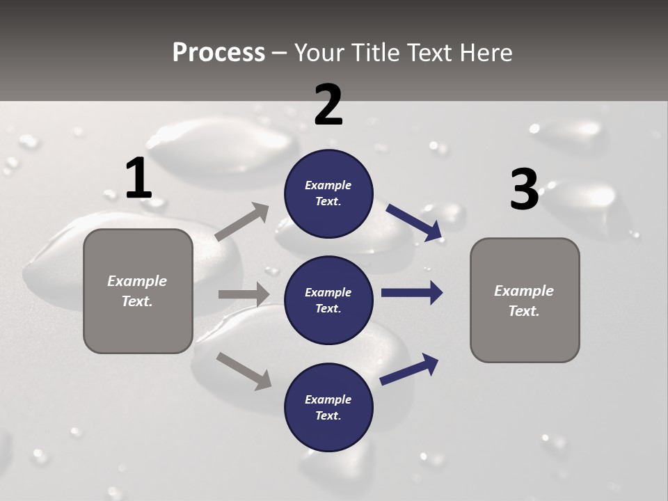 A Group Of Drops Of Water On A Surface PowerPoint Template
