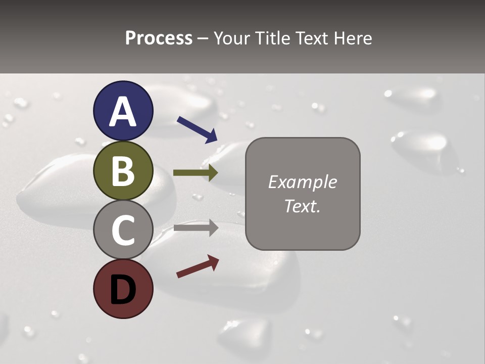 A Group Of Drops Of Water On A Surface PowerPoint Template