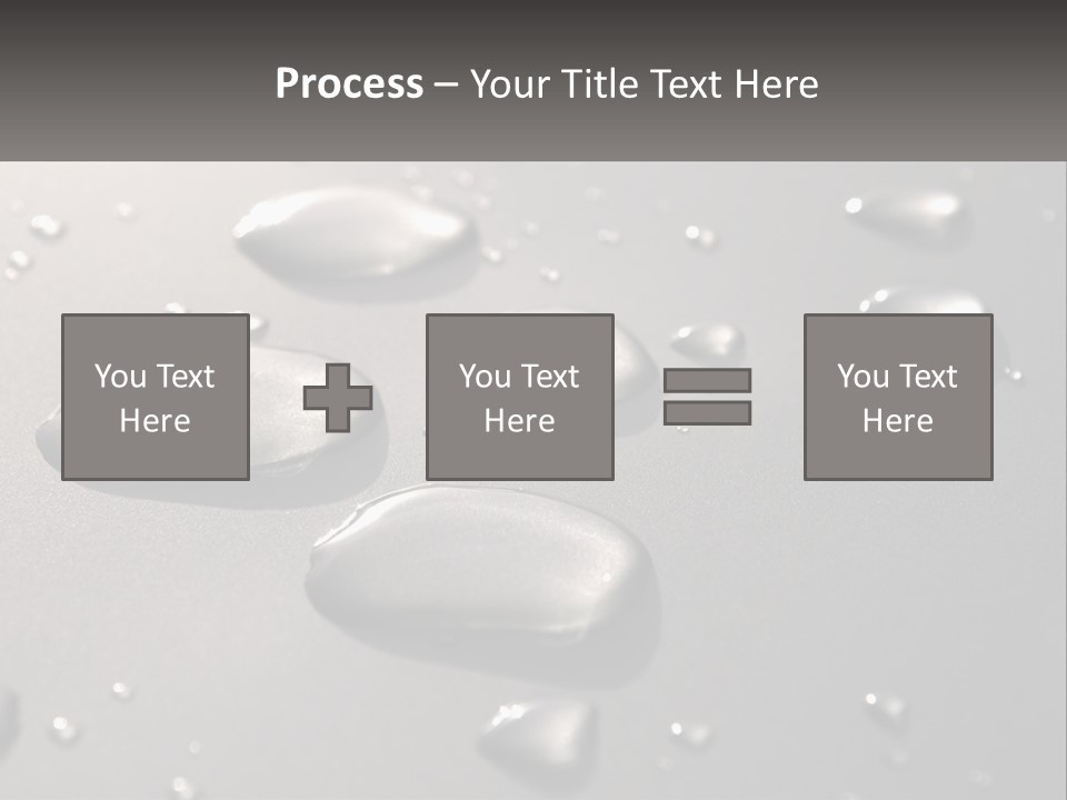 A Group Of Drops Of Water On A Surface PowerPoint Template