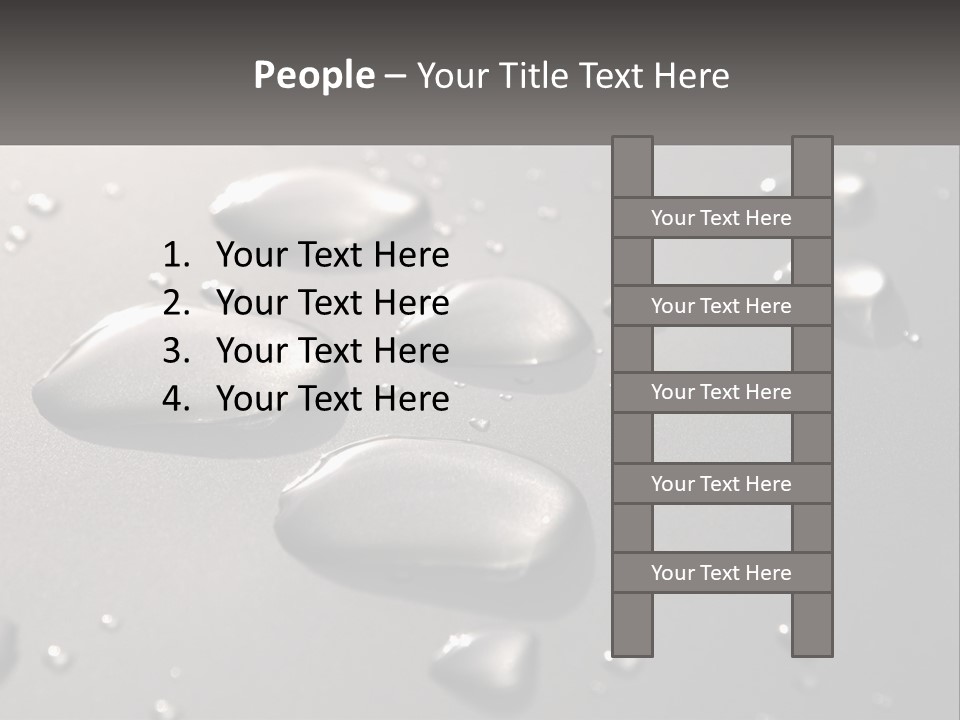 A Group Of Drops Of Water On A Surface PowerPoint Template