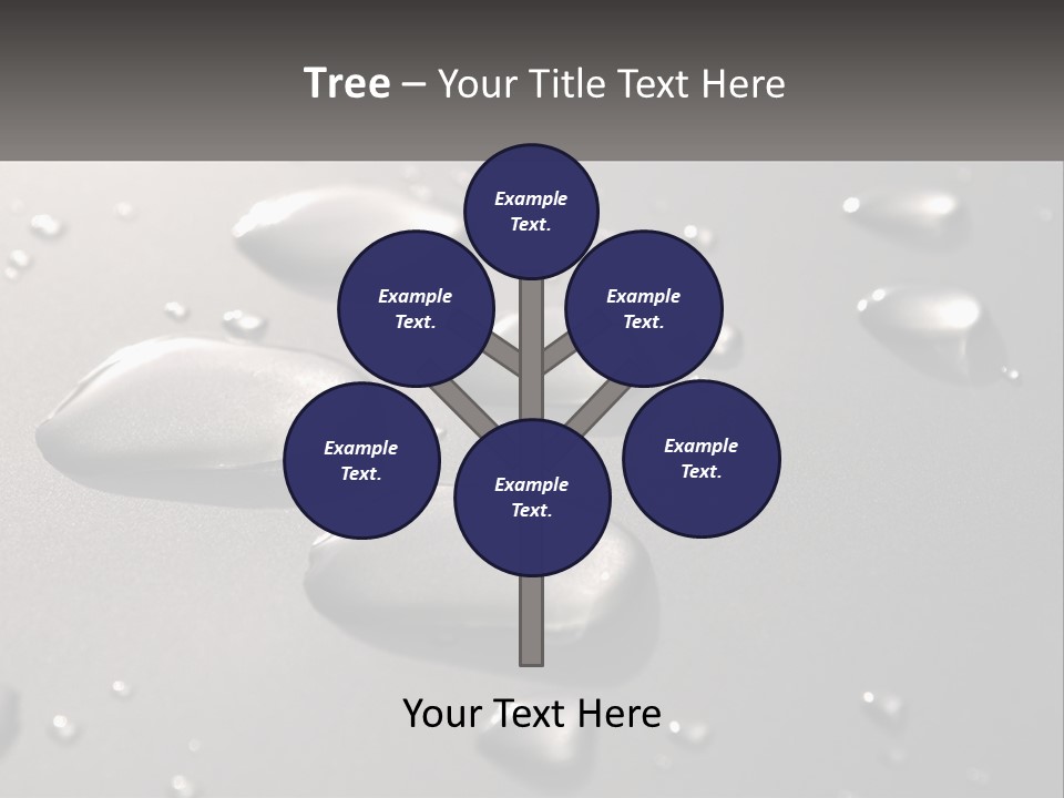 A Group Of Drops Of Water On A Surface PowerPoint Template