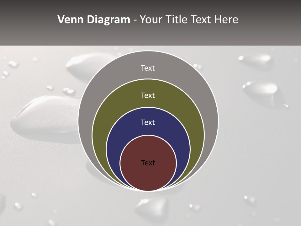 A Group Of Drops Of Water On A Surface PowerPoint Template