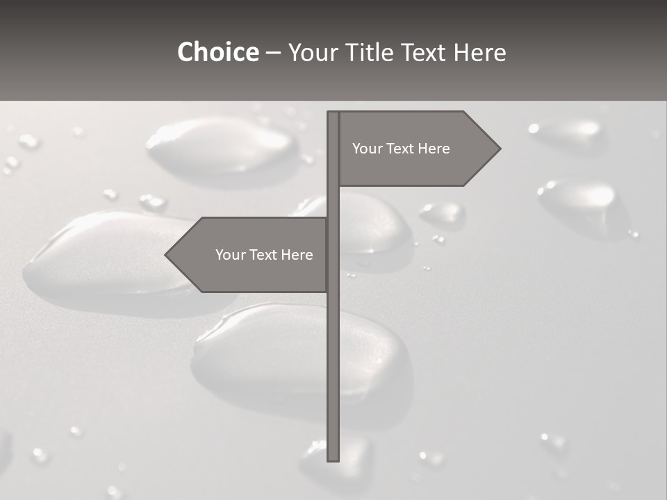 A Group Of Drops Of Water On A Surface PowerPoint Template