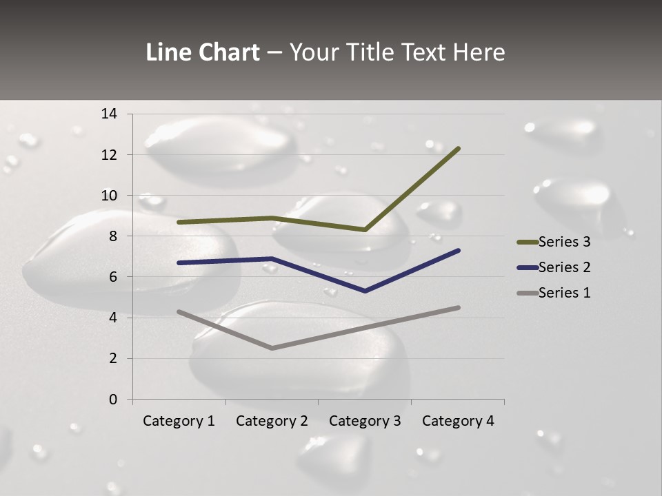 A Group Of Drops Of Water On A Surface PowerPoint Template
