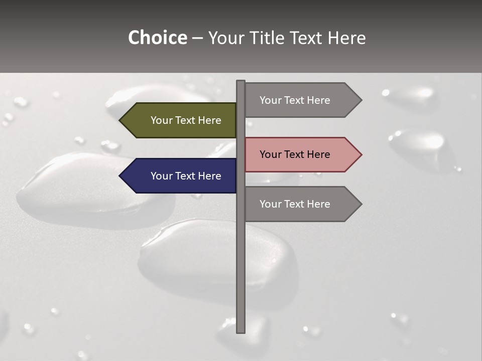 A Group Of Drops Of Water On A Surface PowerPoint Template