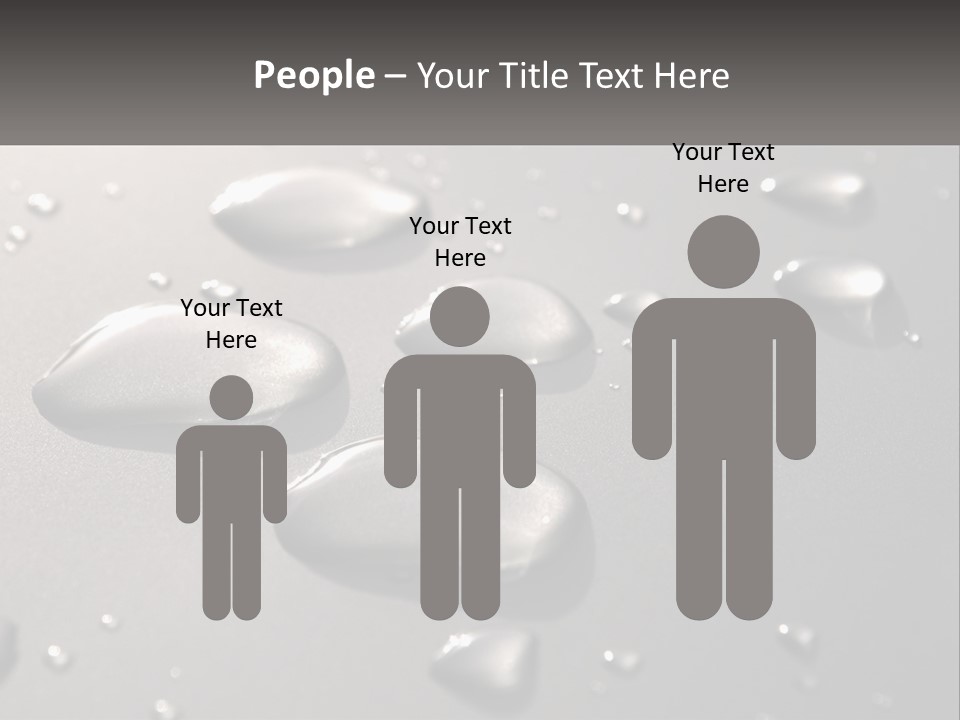 A Group Of Drops Of Water On A Surface PowerPoint Template
