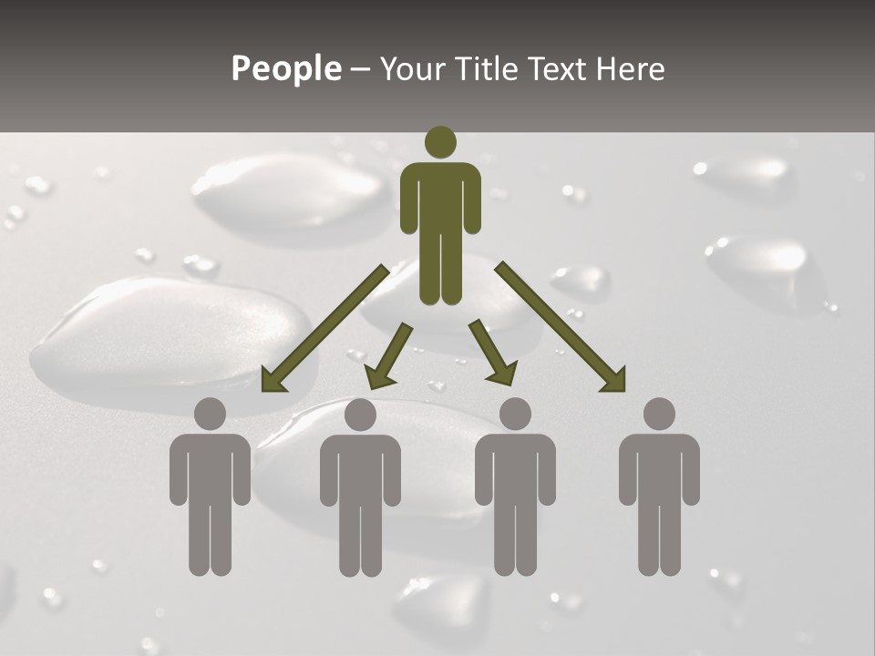 A Group Of Drops Of Water On A Surface PowerPoint Template