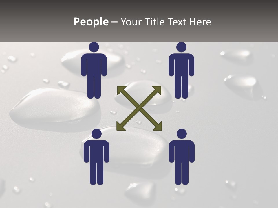 A Group Of Drops Of Water On A Surface PowerPoint Template