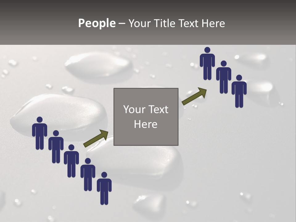 A Group Of Drops Of Water On A Surface PowerPoint Template