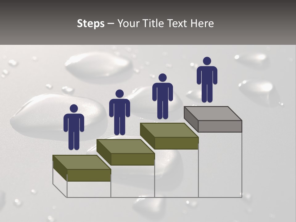 A Group Of Drops Of Water On A Surface PowerPoint Template