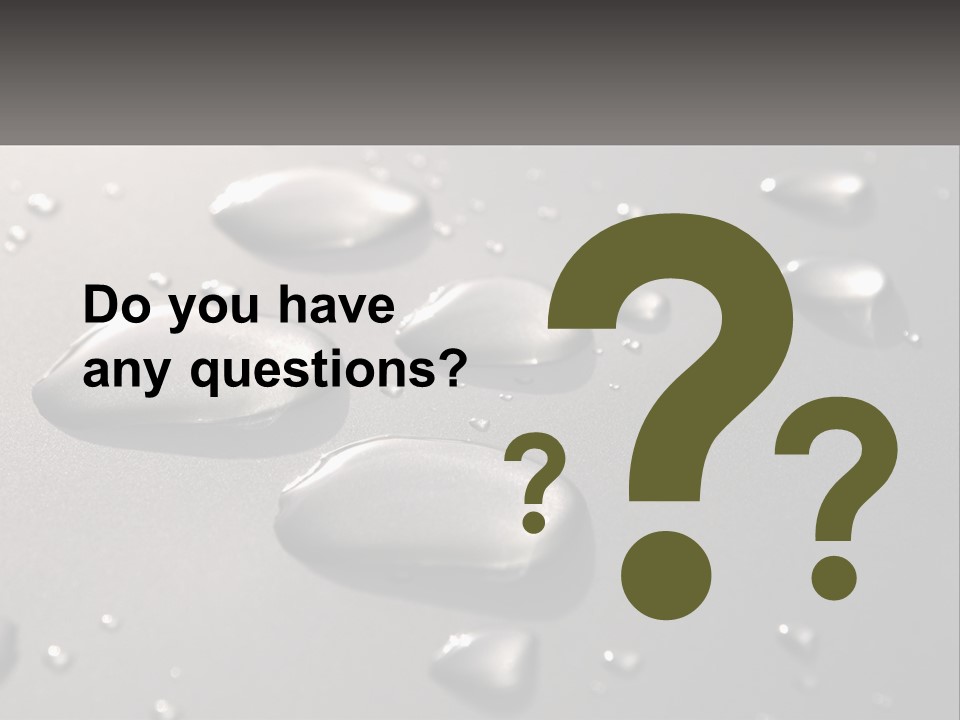 A Group Of Drops Of Water On A Surface PowerPoint Template