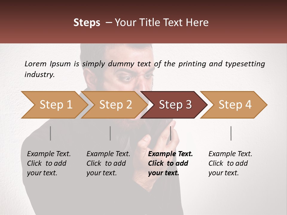 A Man Holding A Cell Phone In His Hand PowerPoint Template