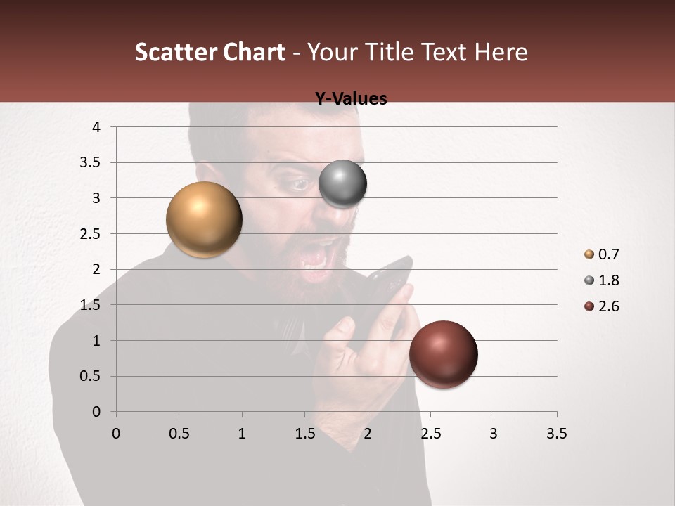 A Man Holding A Cell Phone In His Hand PowerPoint Template