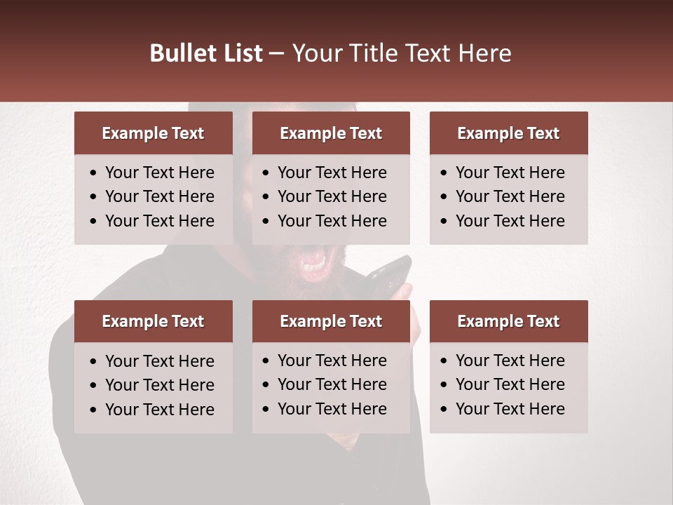 A Man Holding A Cell Phone In His Hand PowerPoint Template