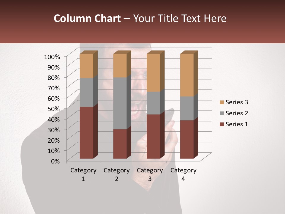 A Man Holding A Cell Phone In His Hand PowerPoint Template