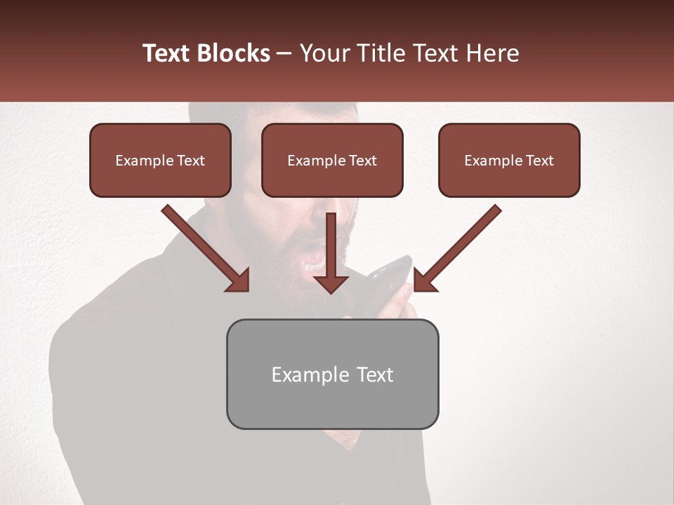 A Man Holding A Cell Phone In His Hand PowerPoint Template