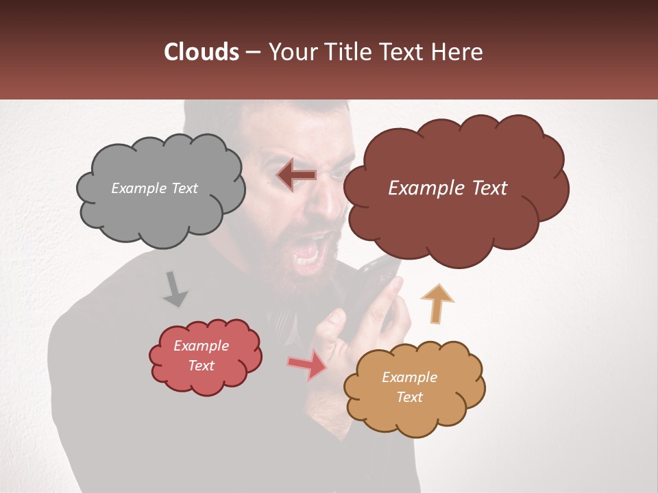 A Man Holding A Cell Phone In His Hand PowerPoint Template