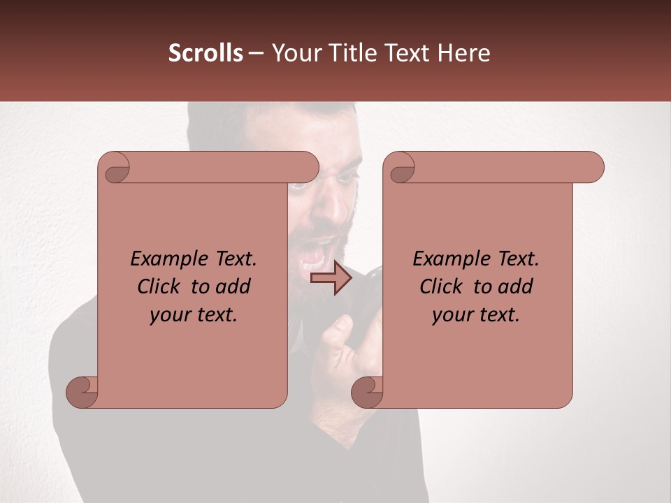 A Man Holding A Cell Phone In His Hand PowerPoint Template