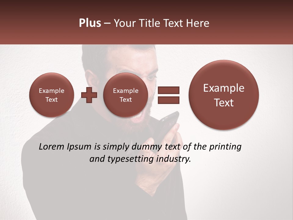 A Man Holding A Cell Phone In His Hand PowerPoint Template