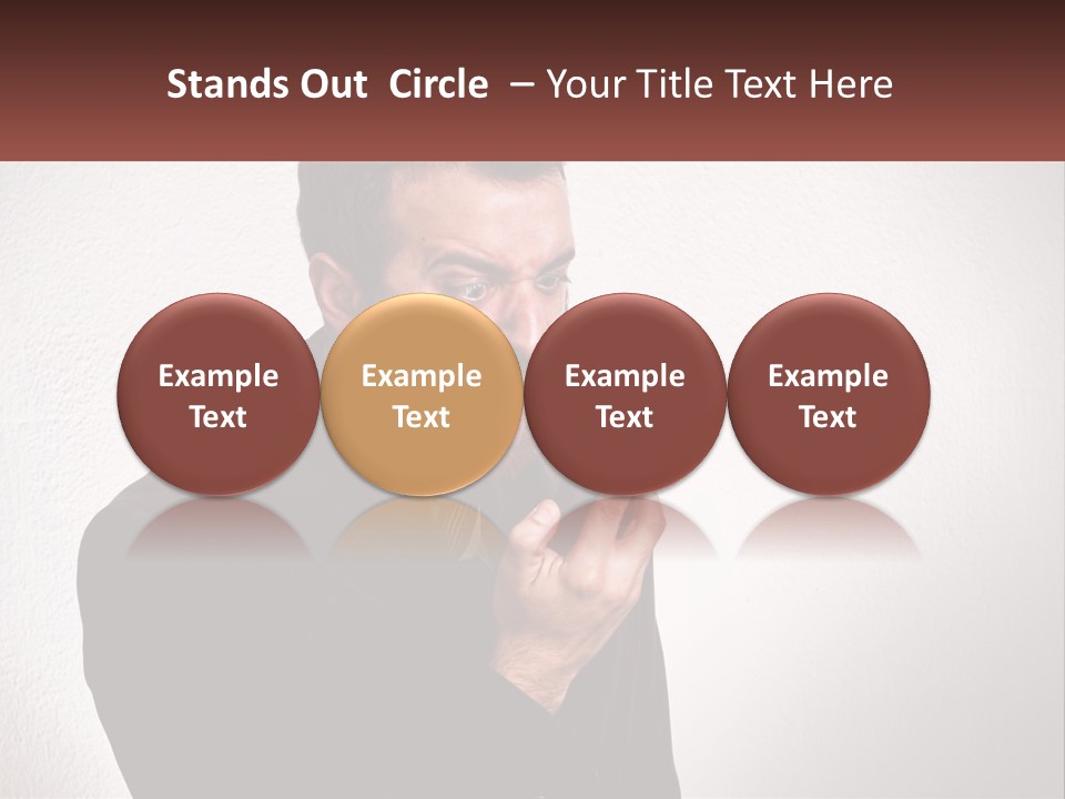 A Man Holding A Cell Phone In His Hand PowerPoint Template