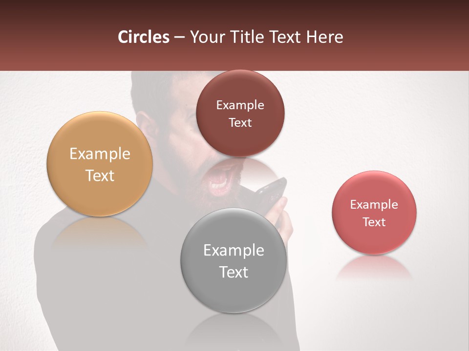 A Man Holding A Cell Phone In His Hand PowerPoint Template