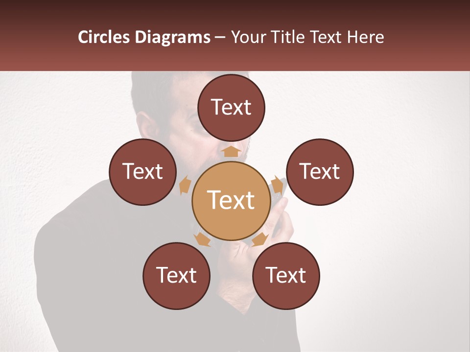 A Man Holding A Cell Phone In His Hand PowerPoint Template