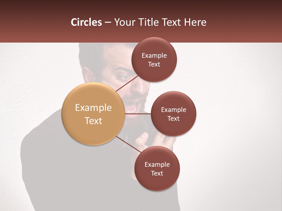 A Man Holding A Cell Phone In His Hand PowerPoint Template