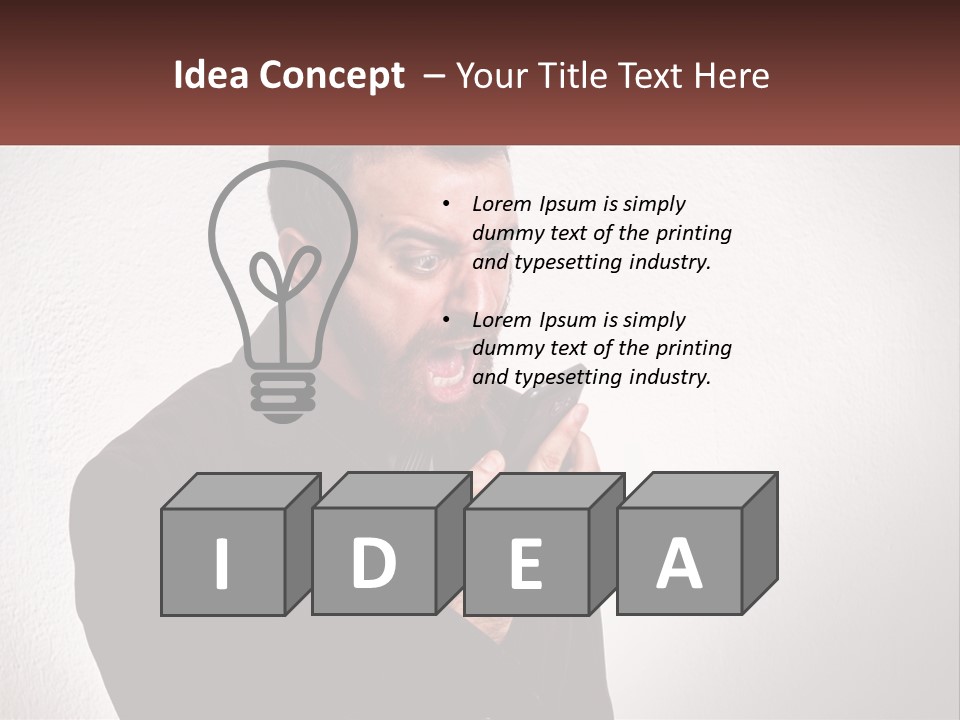 A Man Holding A Cell Phone In His Hand PowerPoint Template