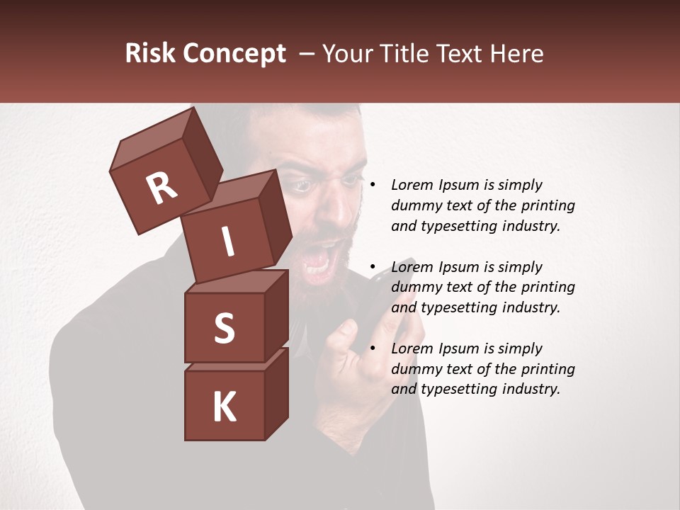 A Man Holding A Cell Phone In His Hand PowerPoint Template