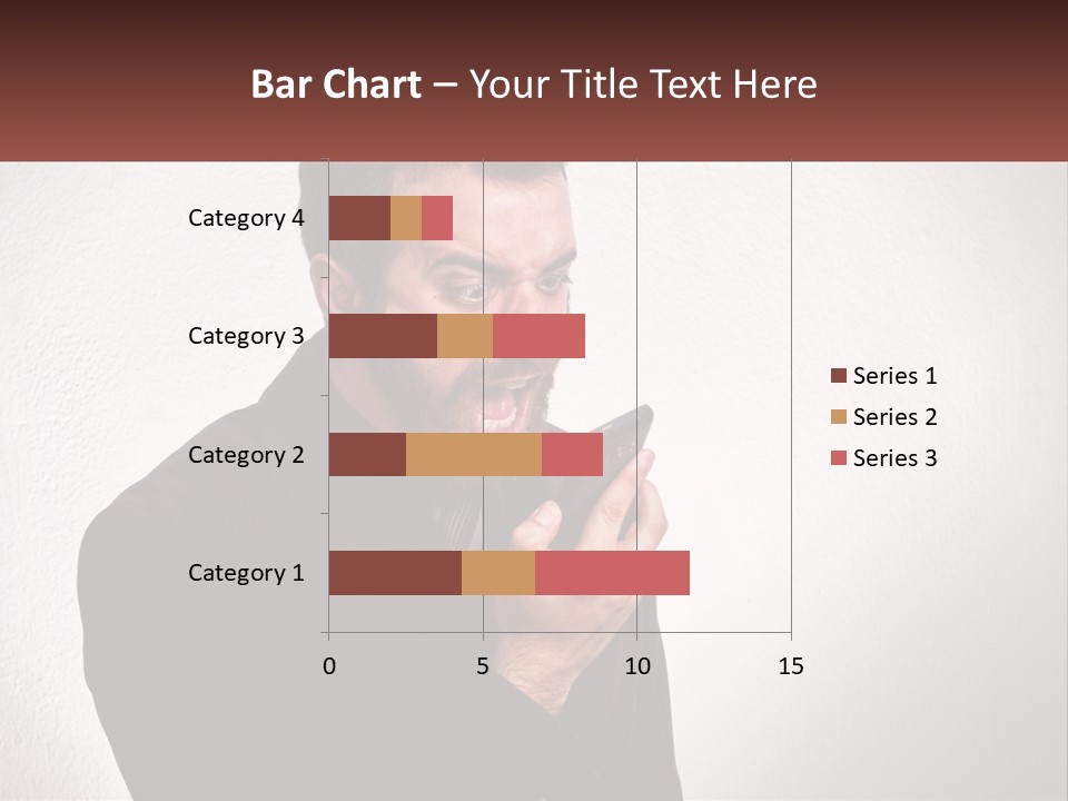 A Man Holding A Cell Phone In His Hand PowerPoint Template