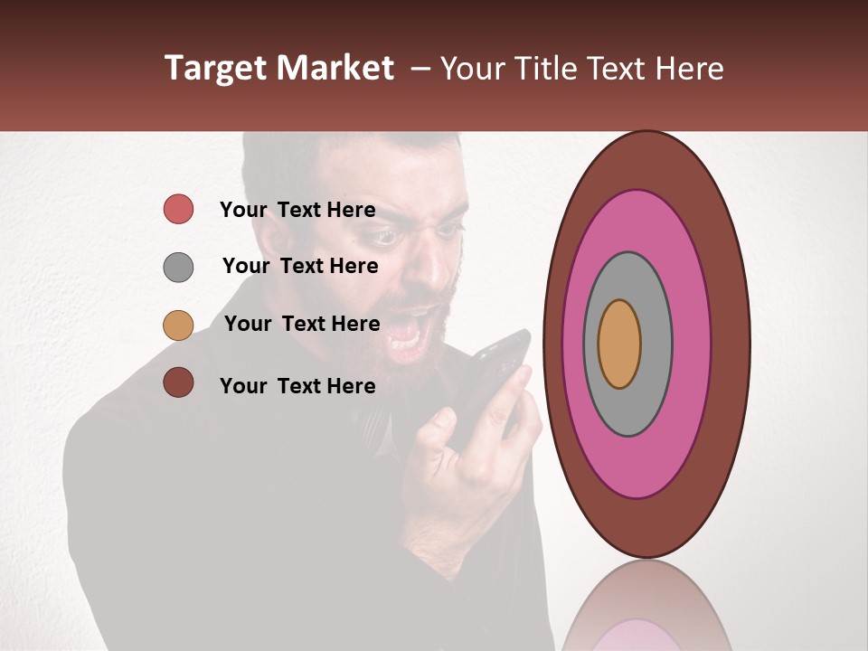 A Man Holding A Cell Phone In His Hand PowerPoint Template