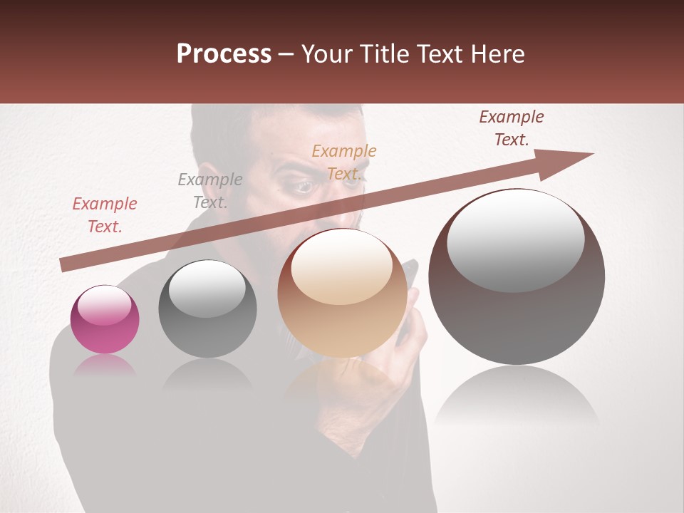 A Man Holding A Cell Phone In His Hand PowerPoint Template