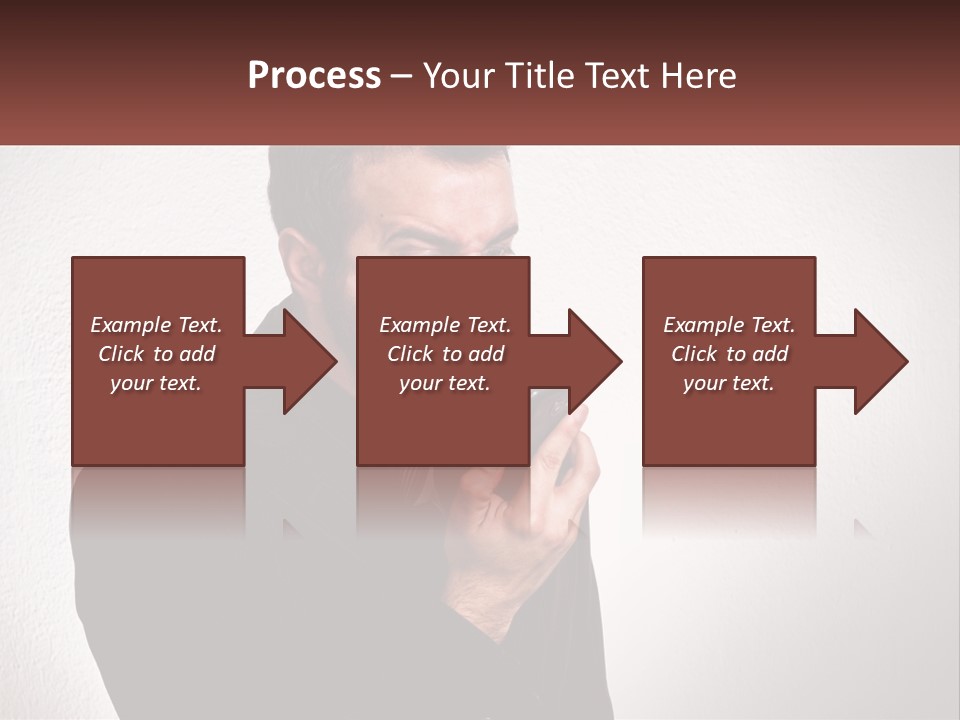 A Man Holding A Cell Phone In His Hand PowerPoint Template
