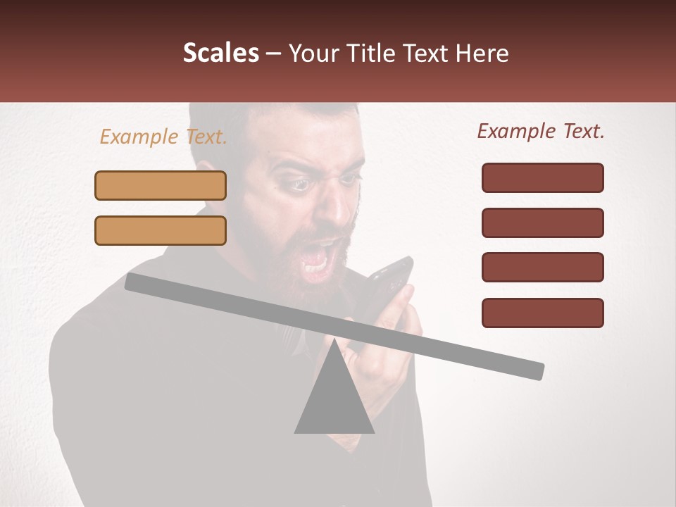 A Man Holding A Cell Phone In His Hand PowerPoint Template