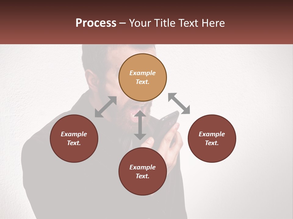 A Man Holding A Cell Phone In His Hand PowerPoint Template