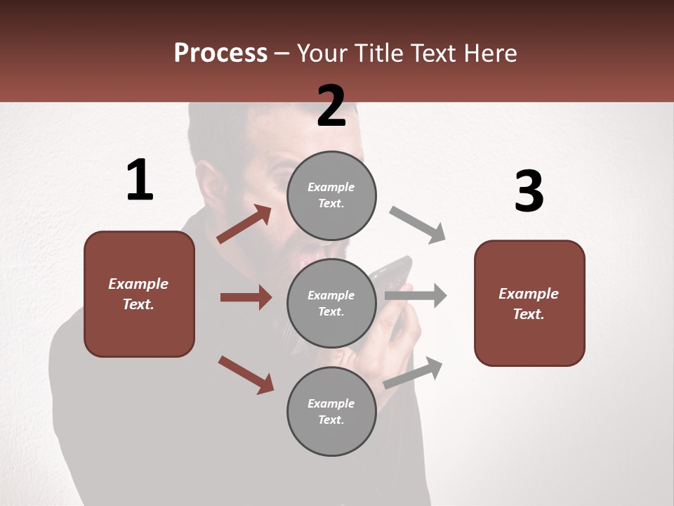 A Man Holding A Cell Phone In His Hand PowerPoint Template