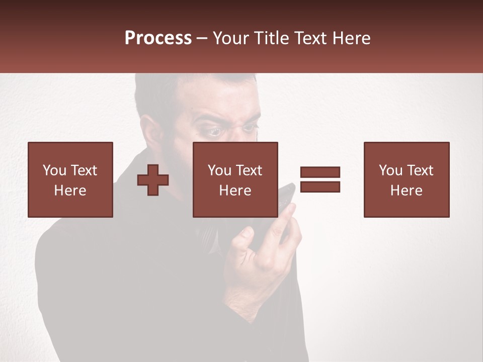 A Man Holding A Cell Phone In His Hand PowerPoint Template