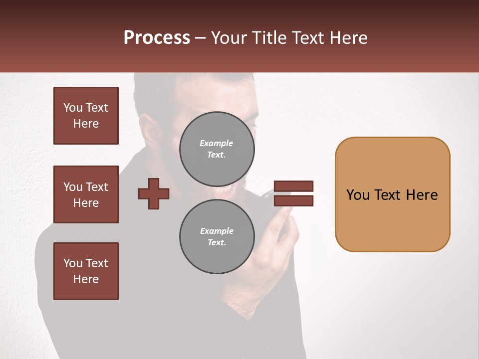 A Man Holding A Cell Phone In His Hand PowerPoint Template