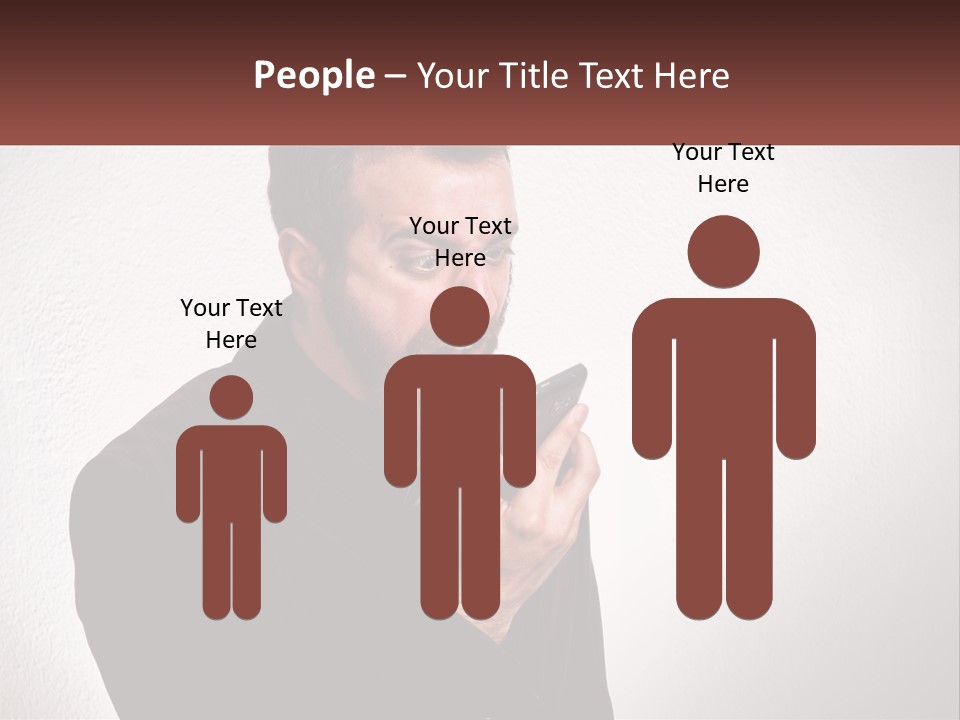A Man Holding A Cell Phone In His Hand PowerPoint Template