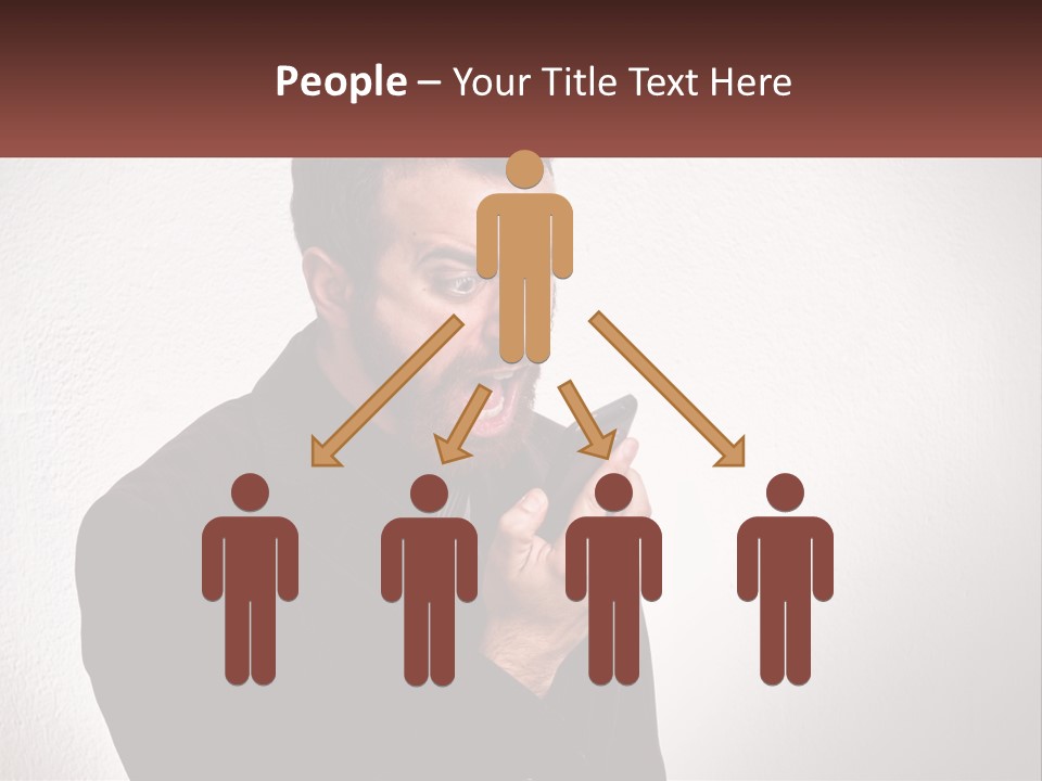 A Man Holding A Cell Phone In His Hand PowerPoint Template