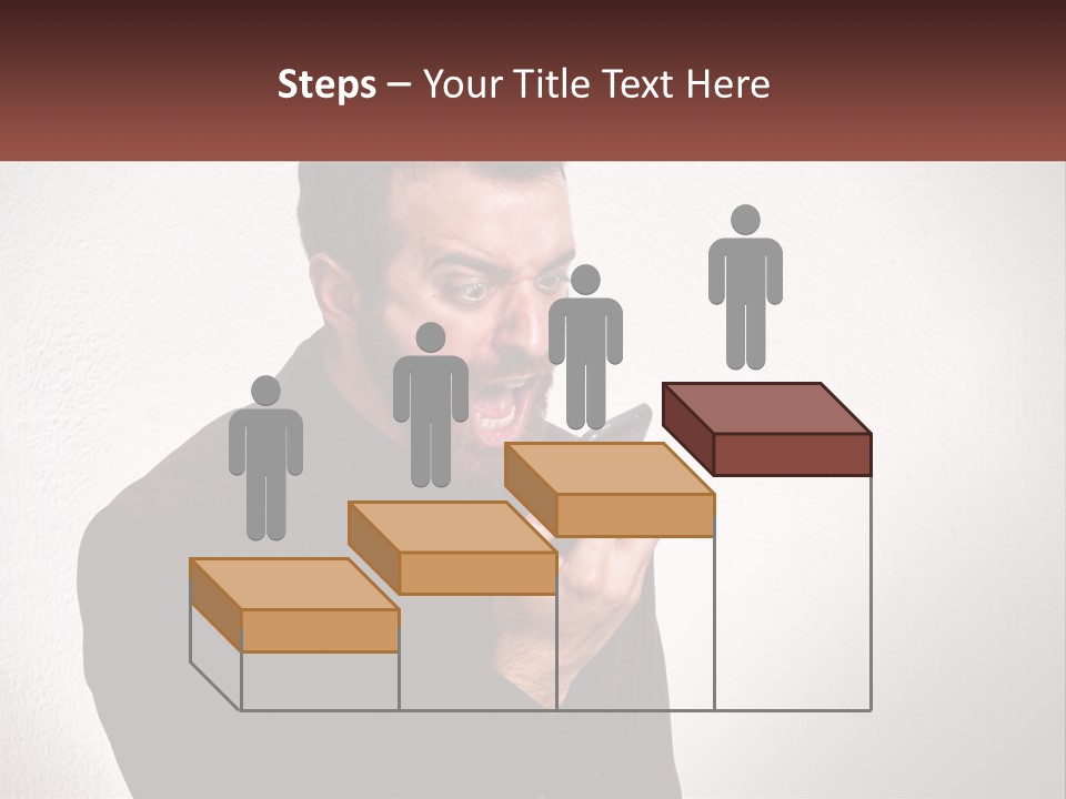 A Man Holding A Cell Phone In His Hand PowerPoint Template