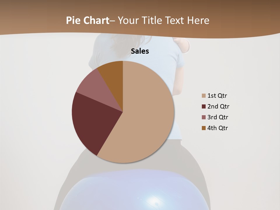 A Woman Sitting On Top Of A Blue Ball While Holding A Baby PowerPoint Template