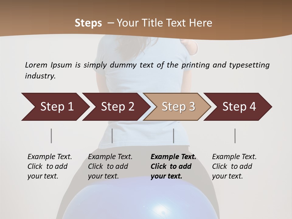 A Woman Sitting On Top Of A Blue Ball While Holding A Baby PowerPoint Template